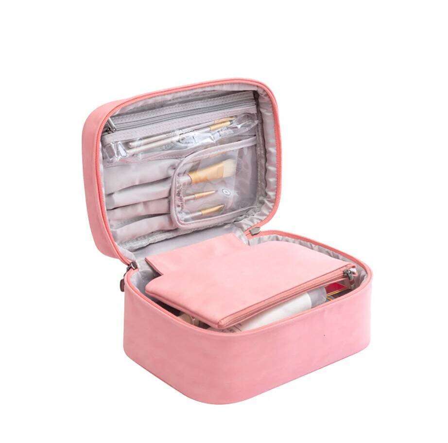Fashion Cosmetic Makeup Bags Travel Organizer Necessary Beauty Case Toiletry Bag Bath Wash Make up Box Y260206