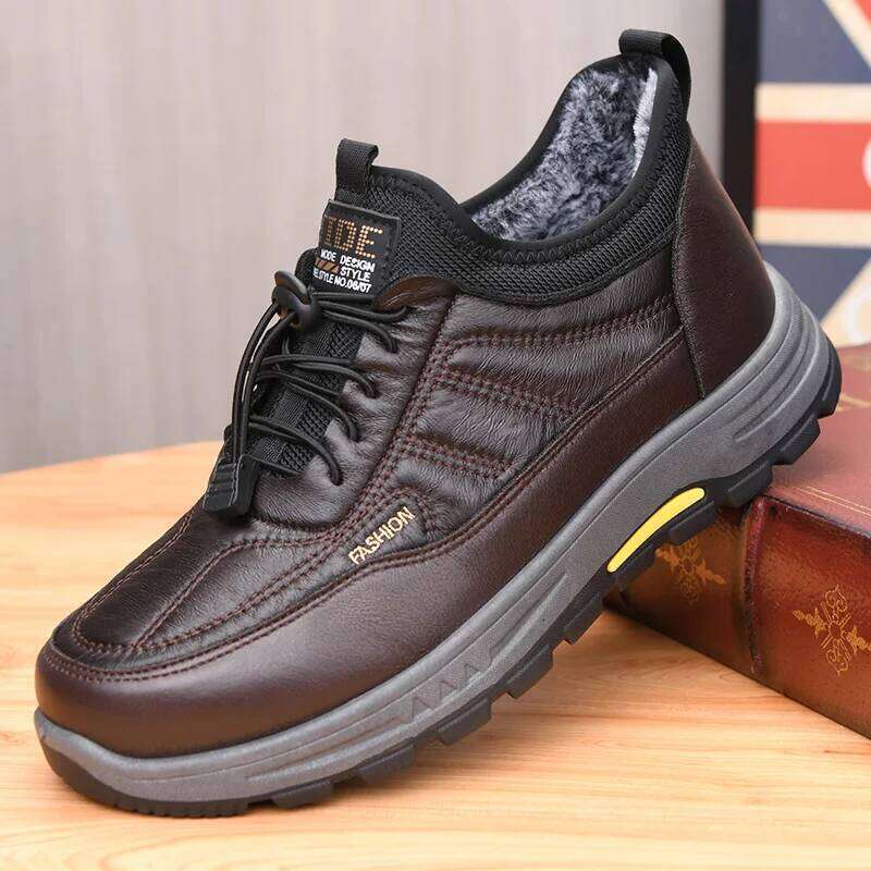 Men's winter snow boots with plush and thickened special price shoe bag shipping fee