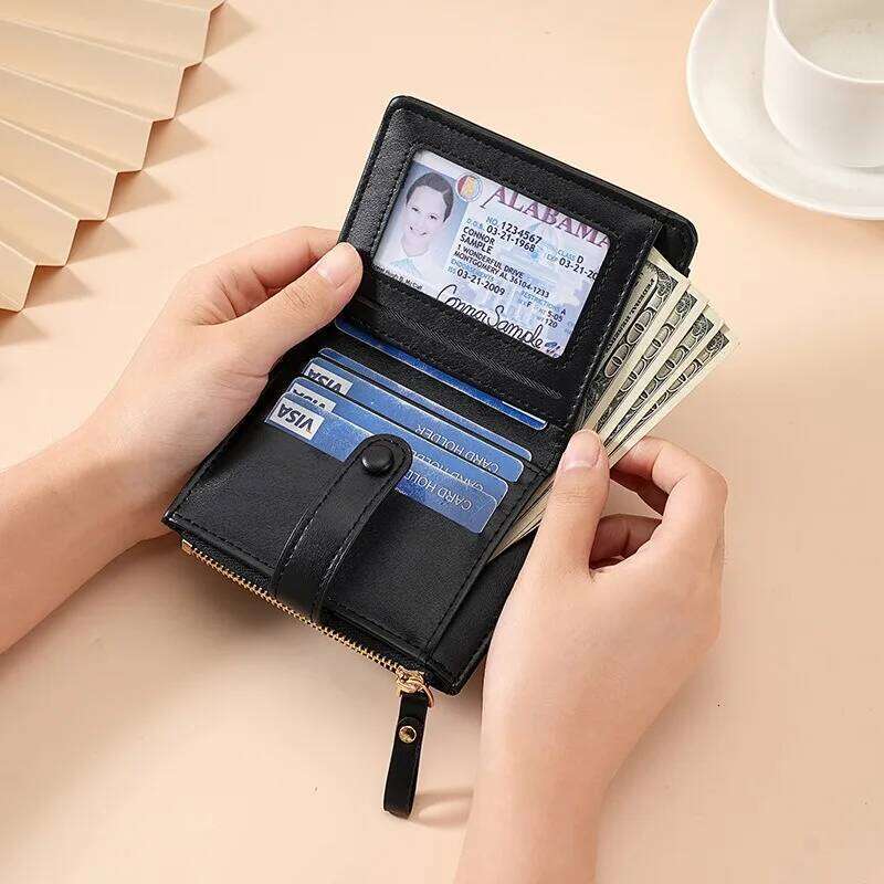 Fashion Women's Wallets PU Leather Crocodile Pattern Purses for Women Cards Holder Wallet and Handbag Short Bifold Purse Ladies Y260206