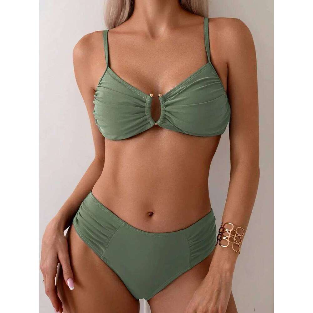 Sexy Bikini Women's Swimsuit 2025 Two-piece Swimwear High Waisted Bikinis Set Female Bathing Suit Push Up Swimming for Beachwear Z260206