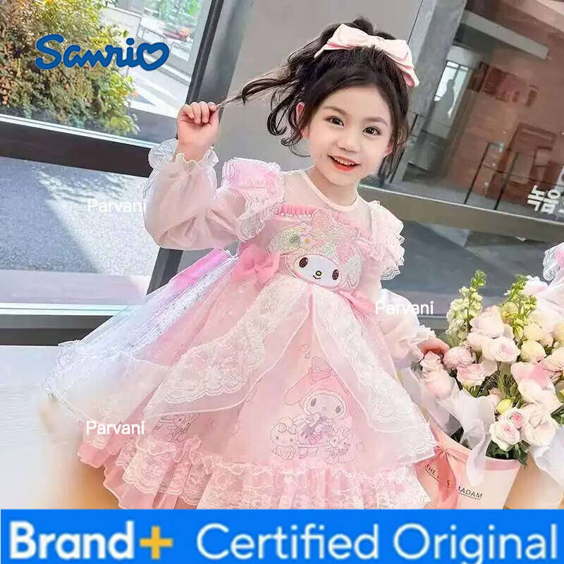 Sanrio Cartoon Cinnamoroll Lolita Princess Dresses Kawaii Kids Cosplay Dress Anime Outdoor Party Children Cute Birthday Gifts H260206 - view 4