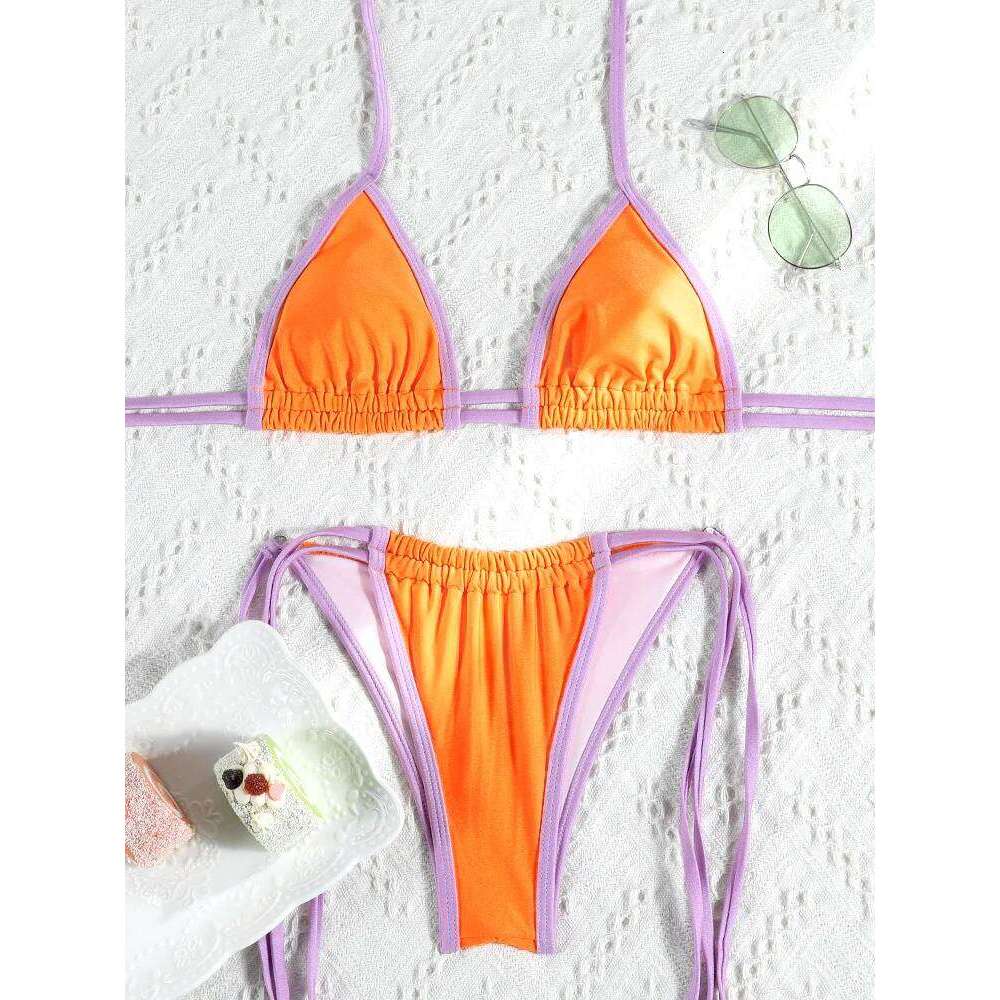 ZRTAK Triangle Bikini Micro Thongs Swimsuit Women Two Piece Swimwear Bandage Bathing Suit Sexy Biquini Brazilian Beachwear Z260206