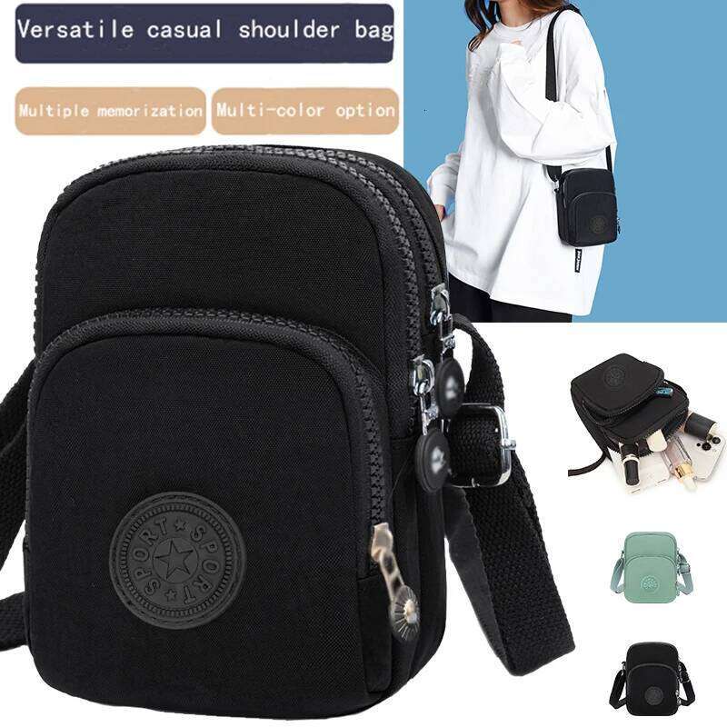Nylon Casual Diagonal Crossbody Lightweight Phone Bag, Adjustable Shoulder Strap, for Daily Commuting Use XJ260129