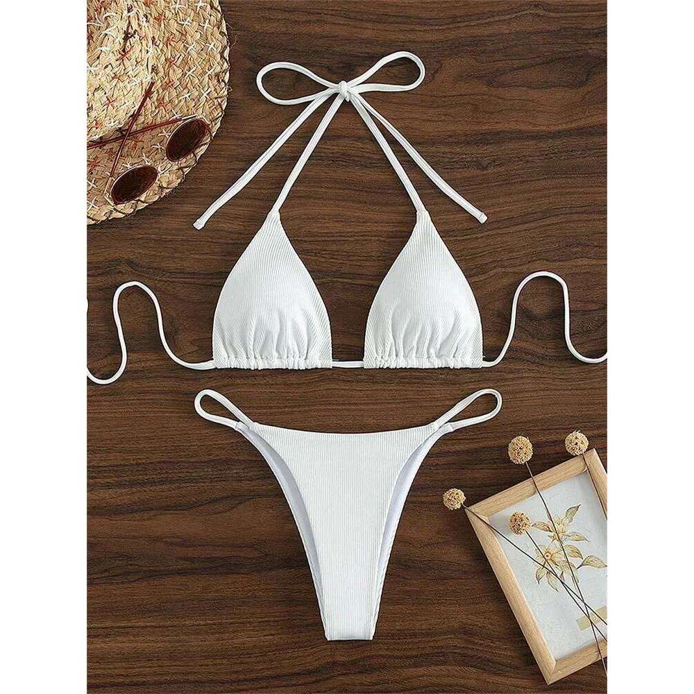 Sexy Bikini Set Women White Black Push Up Bra Micro Swimsuit 2025 Brazilian Beach Holiday Bathing Suit Thong Swimwear Biquini Z260206