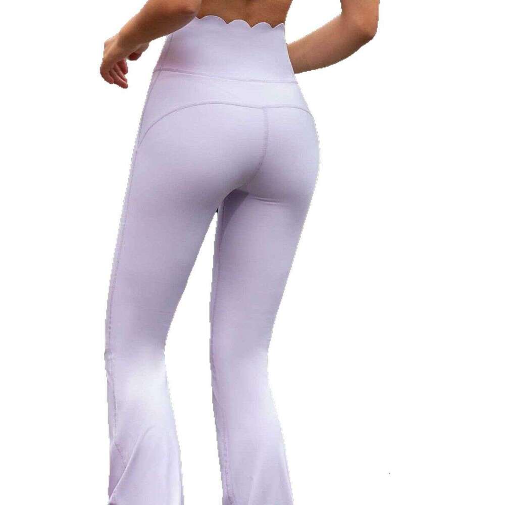 High-End Bare Sensation Sports Fitness High-Waist Hip-Lifting Yoga Cloud Feel Breathable Comfortable Flared Pants for Women Tummy Control