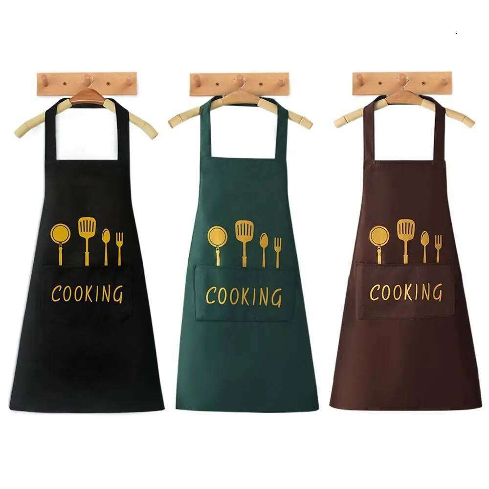 New PVC Apron Waterproof Oilproof Kitchen Smock Sleeveless Cooking Work Clothes Household Cleaning Tools & Accessories S260205