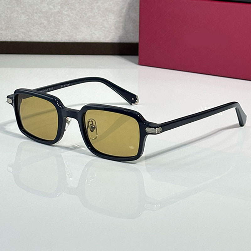 Premiere De Sunglasses for mens CT0539 Lunettes de soleil vintage a cadre etroit Designer Metal adjustable nose pad Yellow polarized lens Small rectangular glasses