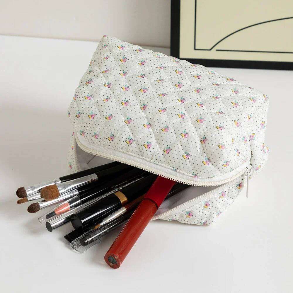 Floral Printed Lipstick Storage Women's Cosmetic Bag Beauty Case Travel Makeup Pouch Toiletry Organizer Y260206