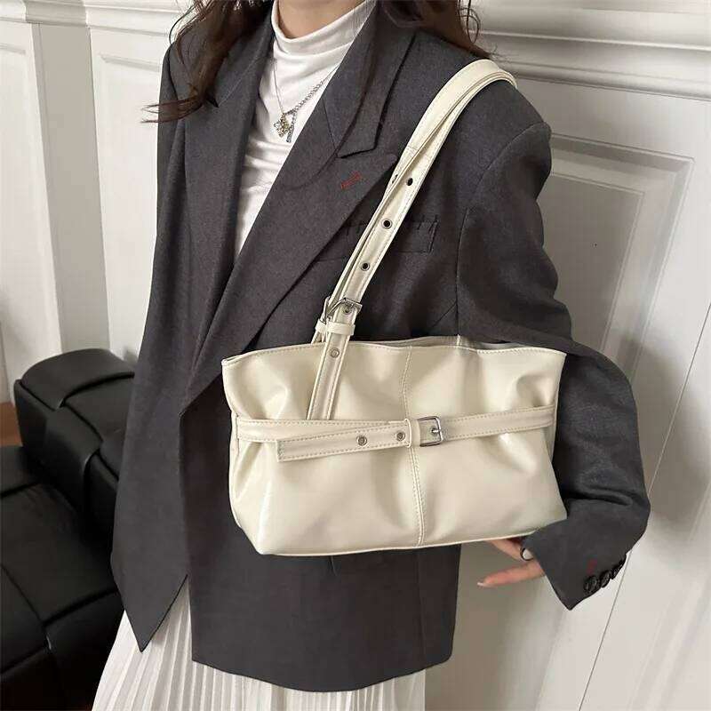 Large Capacity Women's Shoulder Tote Commuter Simple Vintage Cross-Border New Style Bag Versatile Sensation Y260205