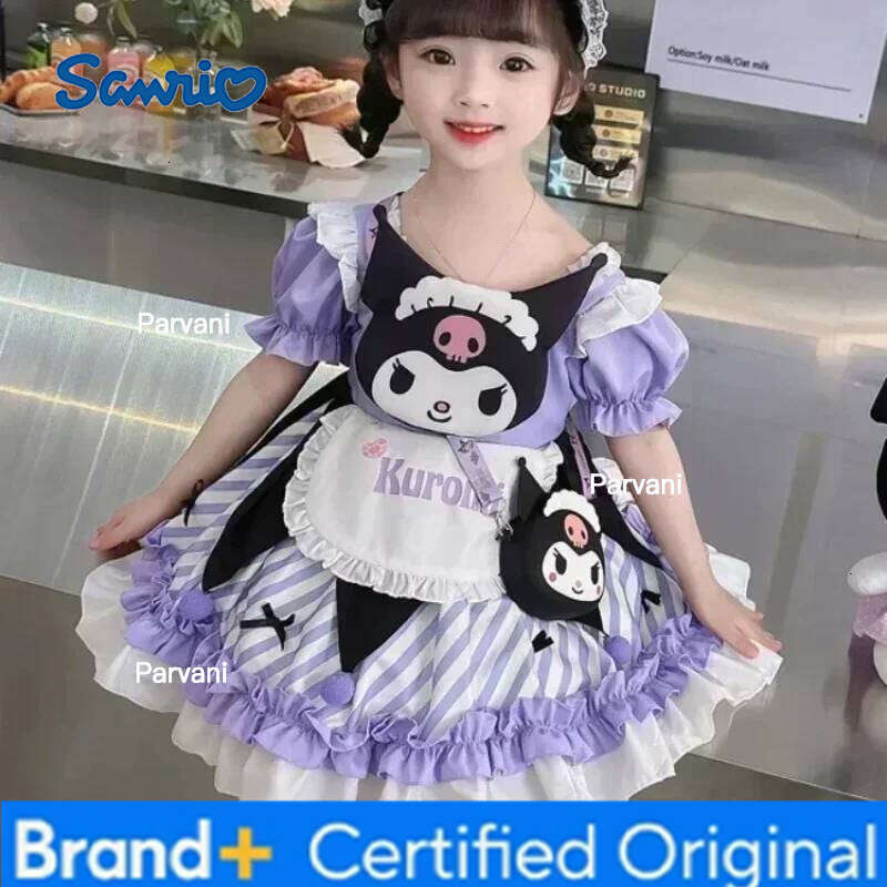 Sanrio Cinnamoroll Children's CosPlay Kuromi CartoonDress Blue Girl Strap Skirt My Melody Princess Dress Birthday Gifts H260206 - view 4