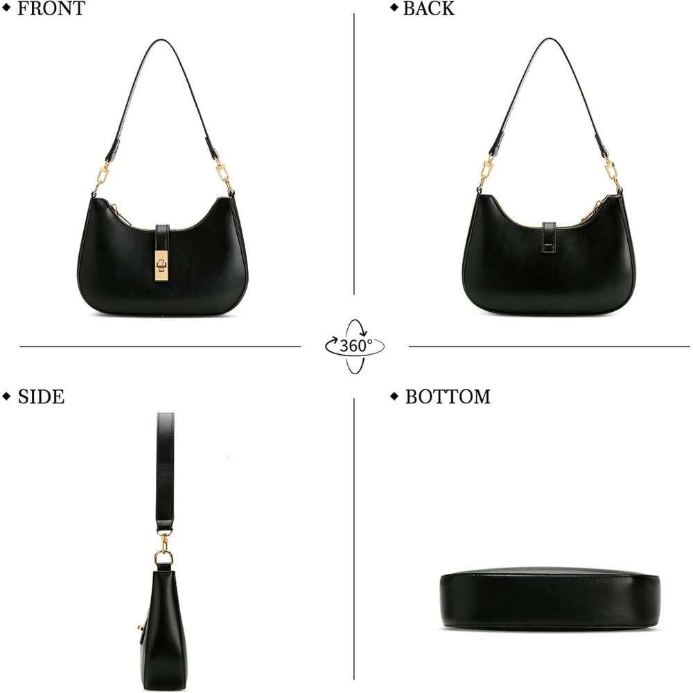 Shoulder Bag For Women Cute Hobo Handbag And Vegan Leather Retro Small Clutch Purse With Zipper