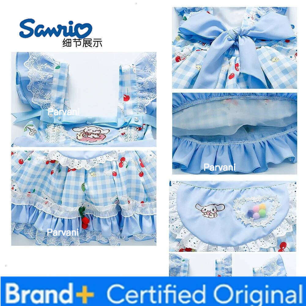 Sanrio Cinnamoroll Kids Summer Suspender Princess Kawaii Anime s Cartoon Role Playing Sweet Cute Party Lolita Tutu Dress H260206 - view 6