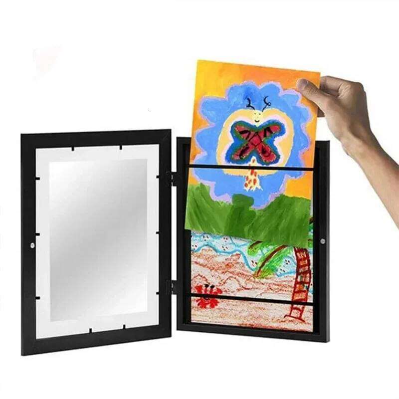 Children's Art Frame Marcos Magnetic Frames Wall Pictures Open Mutable Photo Card Supplies Painting Picture Display Albums S260205