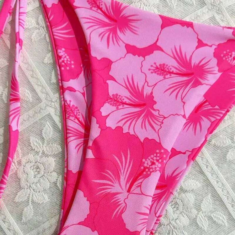 Sexy Strap Print Women Swimsuit Bikini Slim Fit Fairy Swimwear Bathing Female Beach Party Summer Outfit Z260206