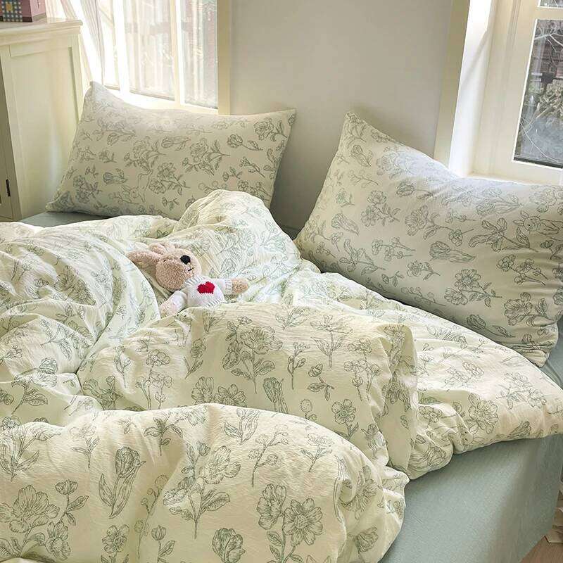 French Floral Bedding For Girls 2025 New Queen Size Pastoral Bed Sheet Sets Duvet Cover Set With Pillowcase No Filling XJ260206