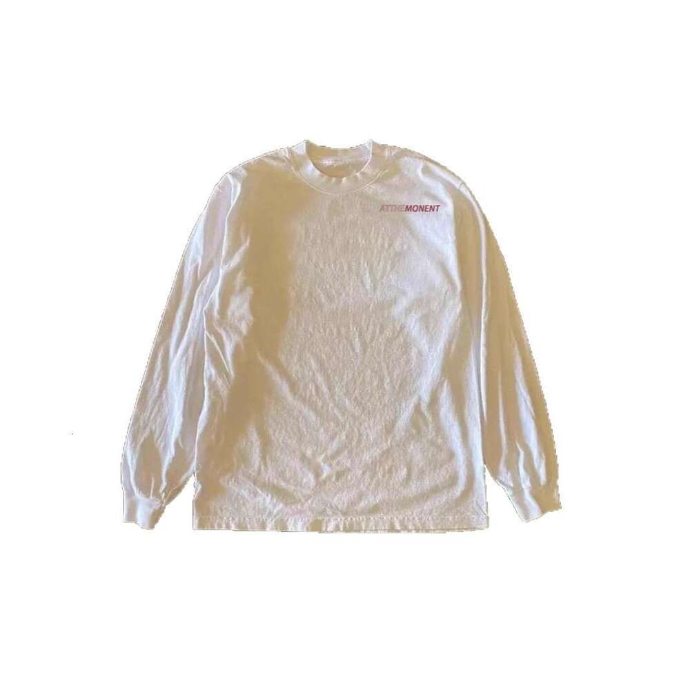 300g heavyweight pure cotton! American retro style with small letter design print, unisex versatile long-sleeve T-shirt for autumn fashion