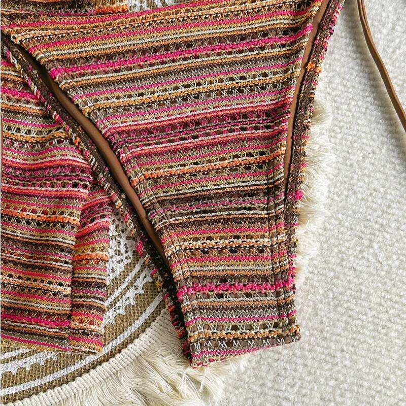 New Sexy Striped Bikinis Female Swimsuits Women 3 Piece Swimwear Beach Swim Wear Bathing Suits Brazilian Bikini Set Pool Bather XJ260206