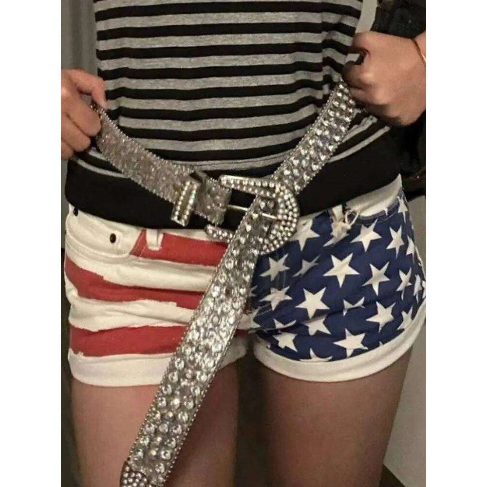 Retro Star-printed Denim for Women Summer Y2k Slim Buttocks Super Shorts Jeans Hot Pants C260206