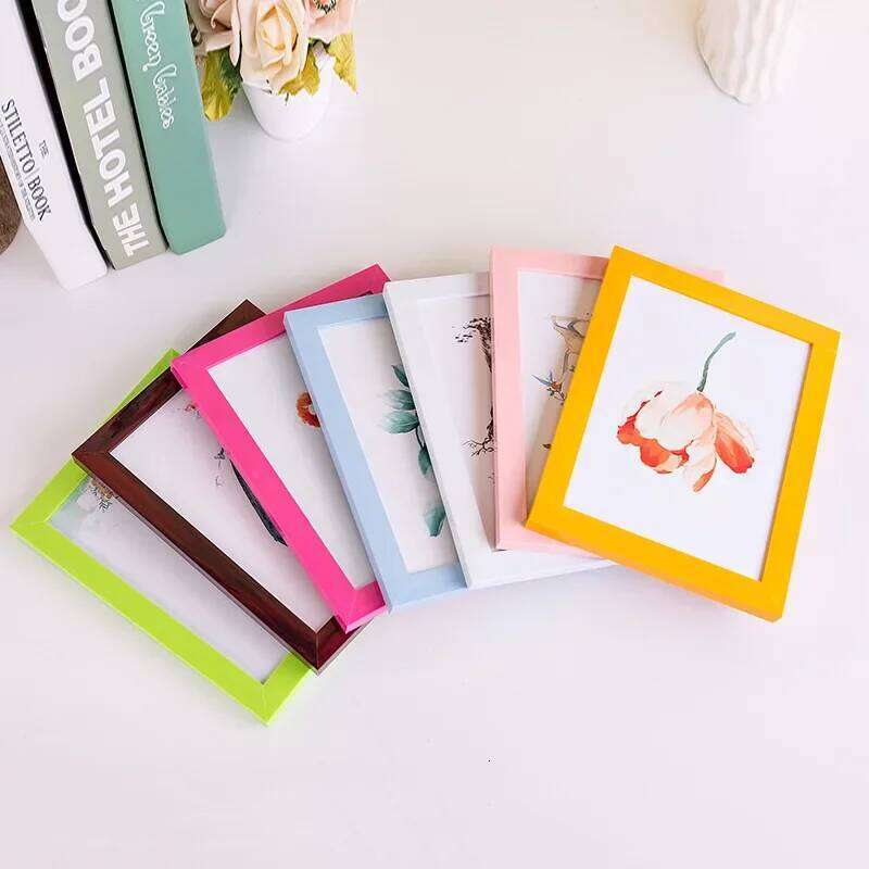 6inch Fashion Wooden Wall Photo Picture Frame Office Desktop Home Decor S260205