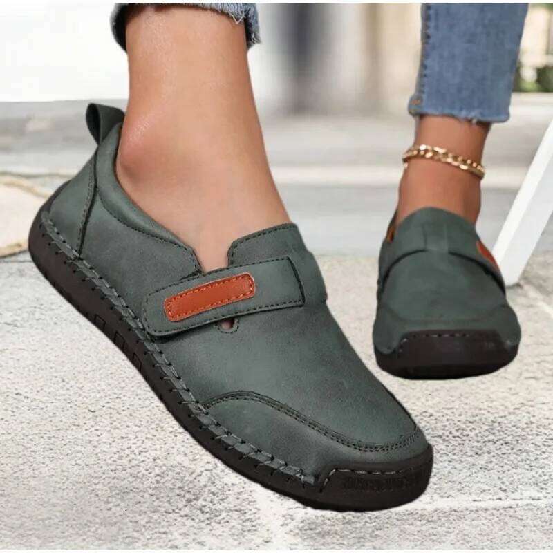 Women's Sports Casual Soft Comfortable Flat-soled Outdoor Loafers Moccasins Stitched Slip on Ballet for Women Nurse Shoes