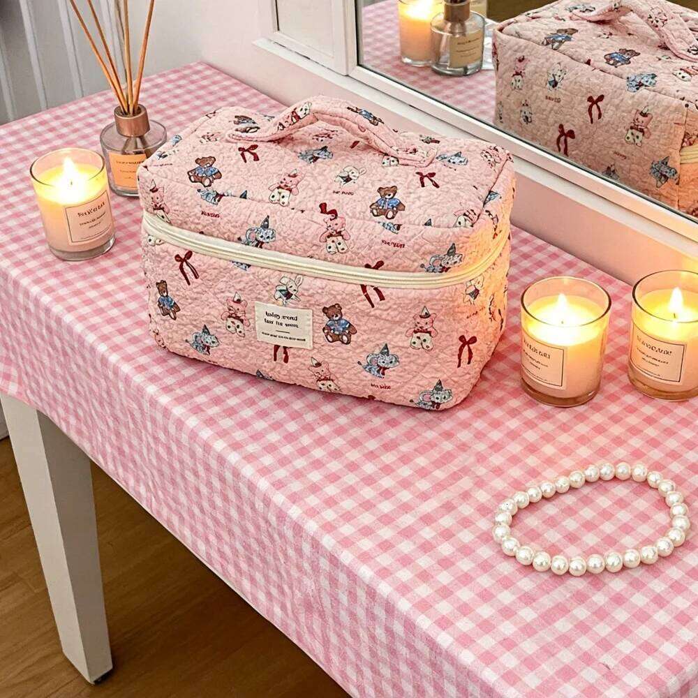 and Cosmetics Pink Women's Necessaire Woman Makeup Pouch Large Capacity Travel Organizer Bags Y260206