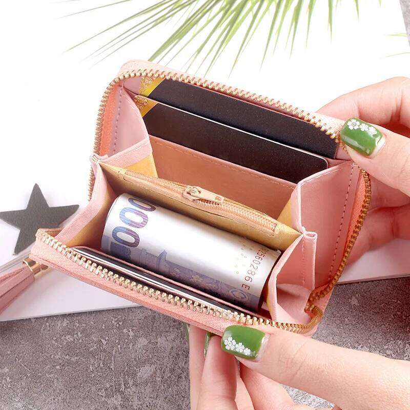 2024 Korean version of mini ladies zipper cute coin purse students short Su Liu female wallet Y260206