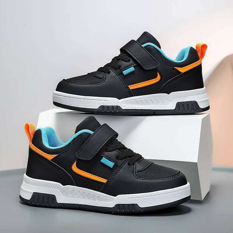 Children Casual Autumn Winter PU Leather Sneakers for Kids Comfortable Walking Boys Girls New Fashion Sports Shoes 26Y0206