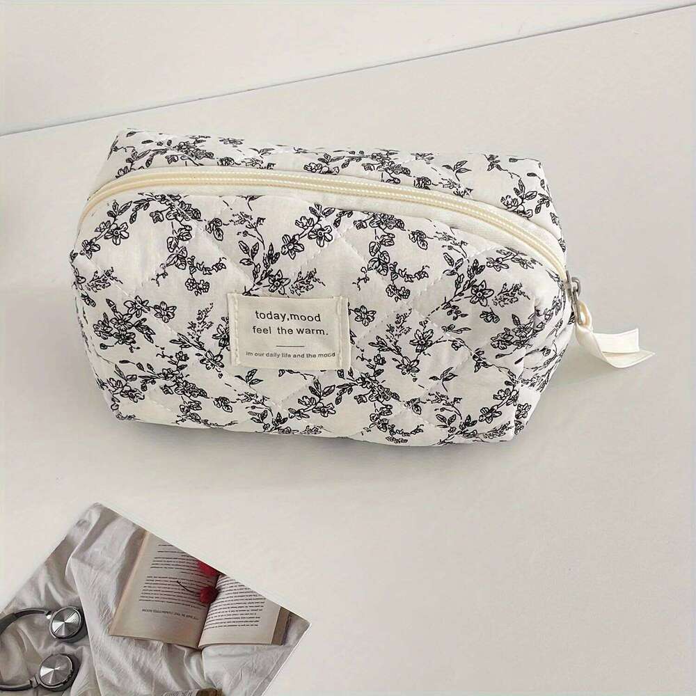4pcs Floral Makeup Bag Set - Large Capacity Pouch with Zipper Easy to Clean Travel Toiletry Organizer Y260206