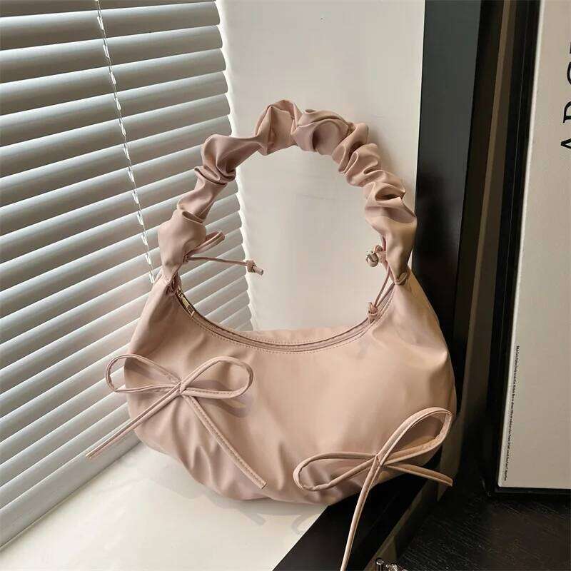 New Cloud Shape Women's Fashion Underarm Butterfly Knot Single Shoulder Bag Design Trendy Handbag Y260205