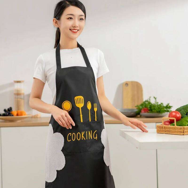 Waterproof Oilproof Can Wipe Hands Kitchen Work Clothes for Cooking Baking Cleaning Men&Women Universal Sleeveless Apron S260205