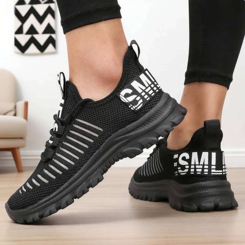 Women Fashionable Mesh Running Shoes Breathable Lightweight Sports Shoe Quick Drying Men's Gym Outdoor Tennis Training Sneakers