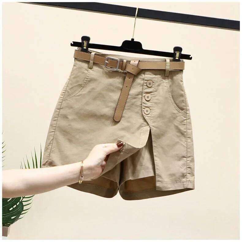 Pure cotton casual for women in wear Korean version versatile A-line summer pants women's shorts XJ260206