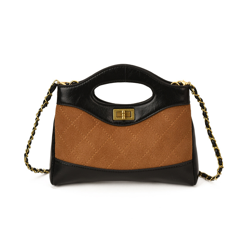 Retro high-end diamond quilted handbag New fashionable matte shoulder bag Women's high-quality luxury handbag Versatile commuter crossbody should