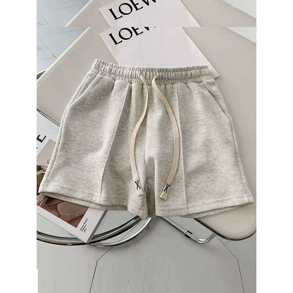AOSSVIAO 2025 Summer Shorts Women Elasticity Lovely Girls Korean Style Sweet Students Harajuku Simple Pure Gray Trousers Female XJ260206