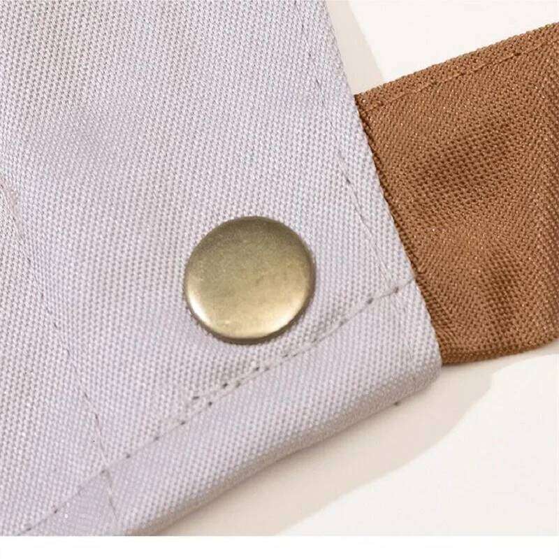 Customized Embroidery Print Logo Signature Waterproof Kitchen Home Chef Baking Clothes With Pockets Adult Bib Waist Bag Aprons S260205