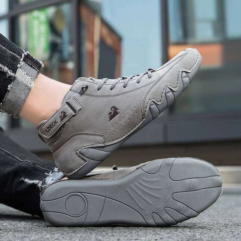 Casual Men's High Top Boots Comfortable Luxurious Brand Soft Fashionable Trendy Shoes Outdoor Activity Training Walking Loafers