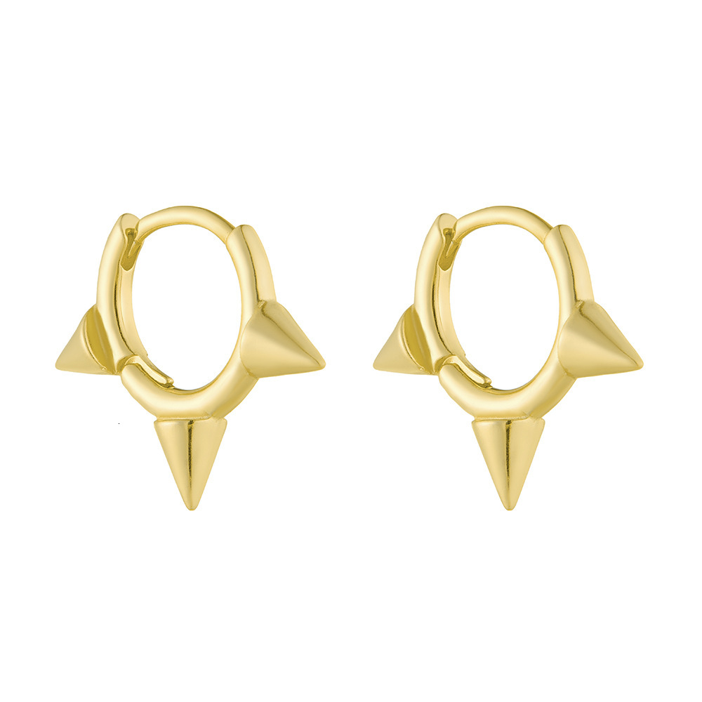 S925 Sterling Silver Simple Cone-shaped for Women Fashion Personality Punk Style Spike Stud Earrings