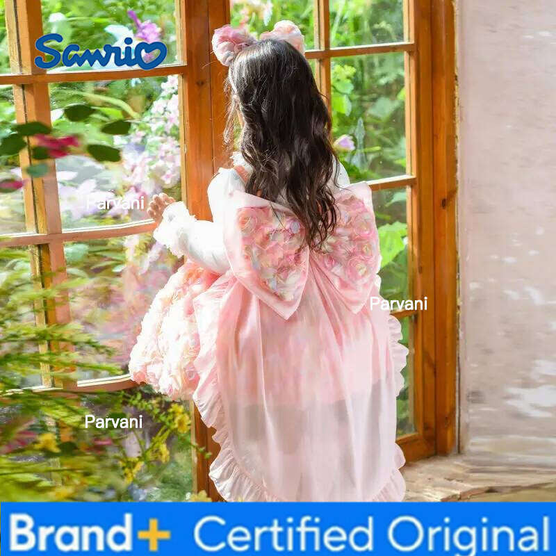 Sanrio Lolita Princess Dress 2026 Autumn New Children's Cartoon Anime Rose Sweet and Comfortable Suspender Skirt Christmas Girl Kawaii H260206 - view 7