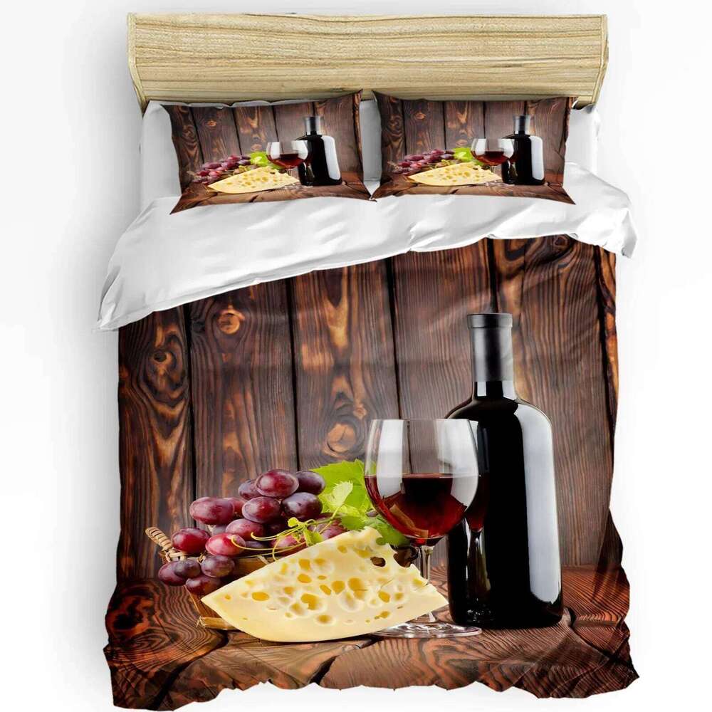 Turquoise Wooden Board Bedding 3pcs Boys Girls Duvet Pillowcase Kids Adult Quilt Cover Double Bed Set Home Textile XJ260206