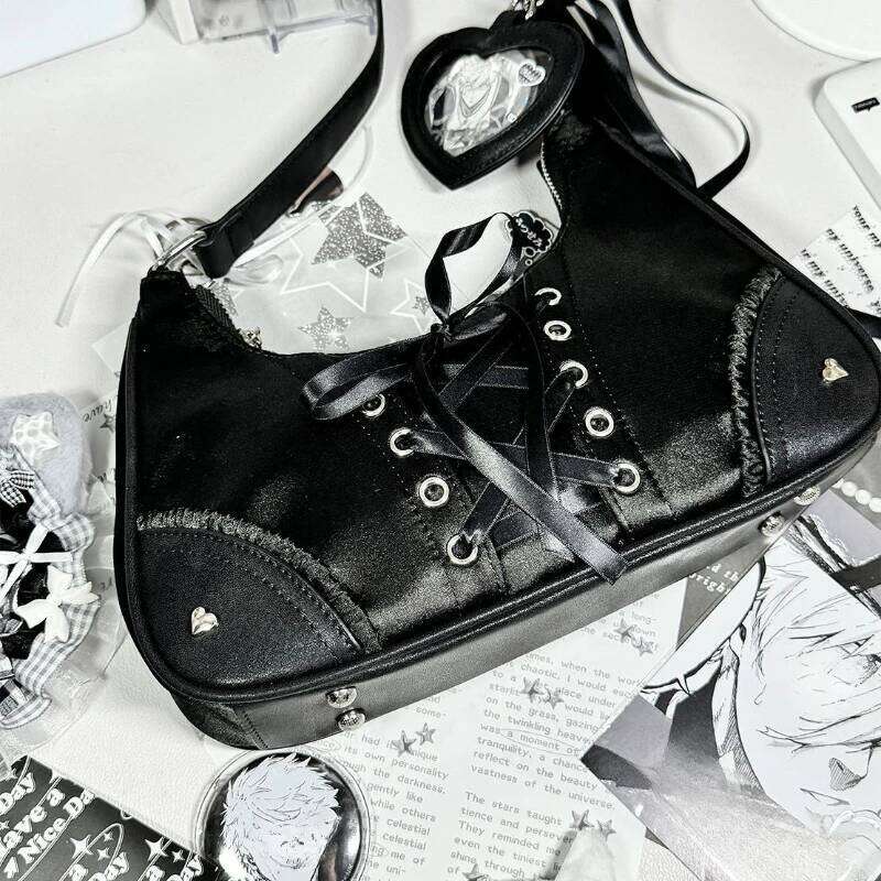 Cute Y2k Womens Shoulder Fashion Elegant Sweet Lolita Jk Ita Bag Transparent Literary Kawaii Exquisite Female Handbag Y260205