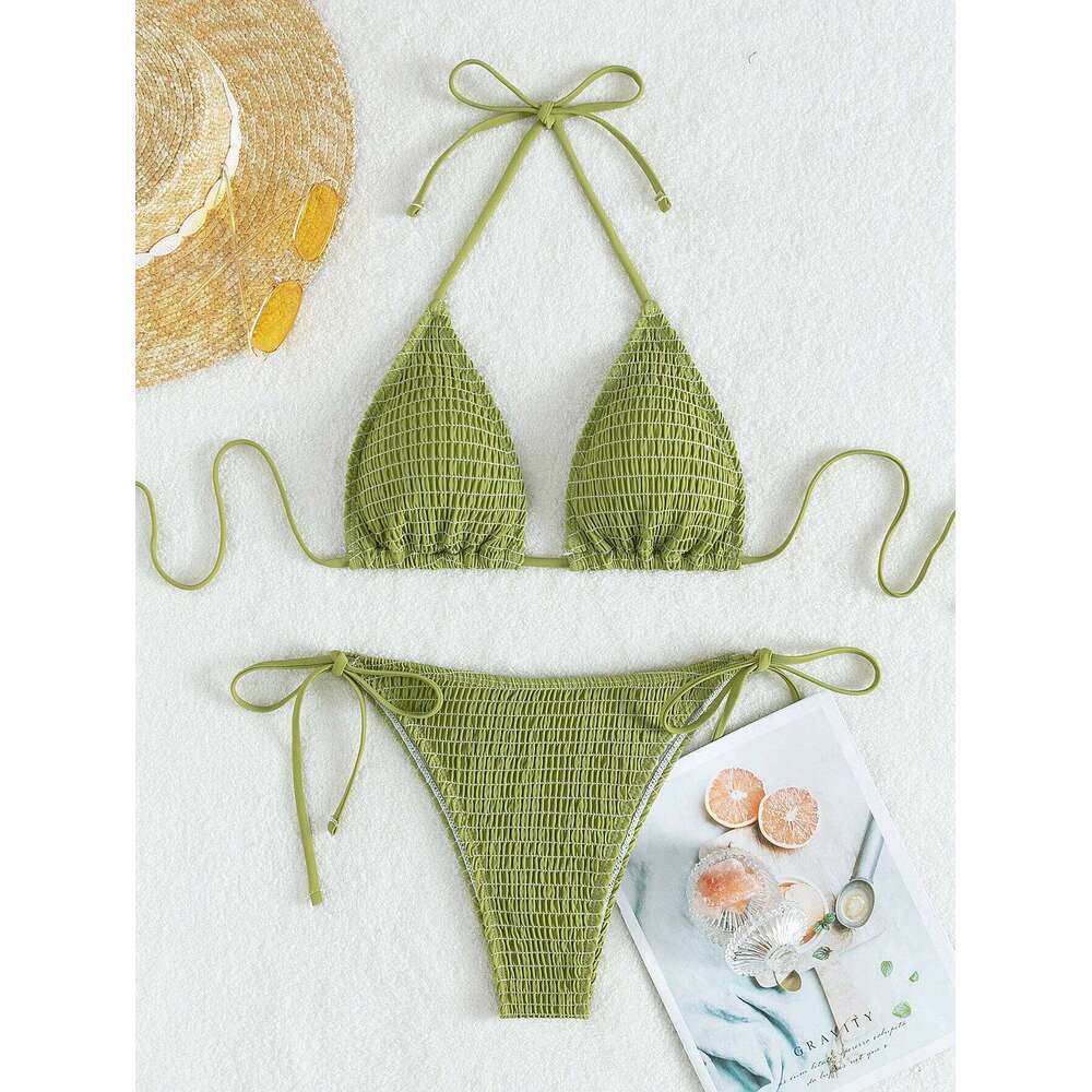 Hanging neck sexy bikini swimsuit XJ260206