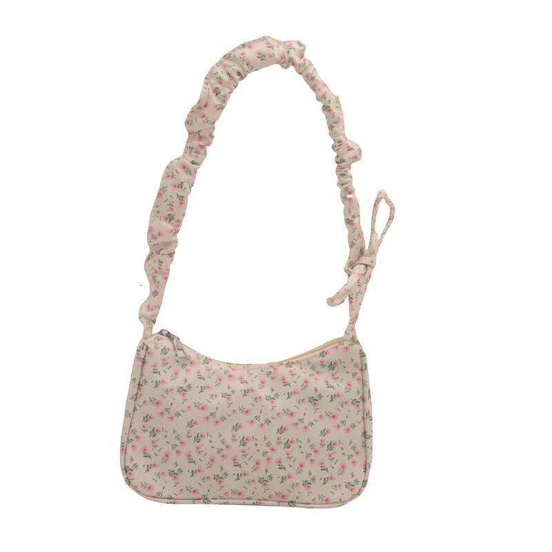 Floral Print Underarm Top Handle Bags Large Capacity Fashion Women's Simple Multi-functional Canvas Casual Shoulder Handbag Y260205