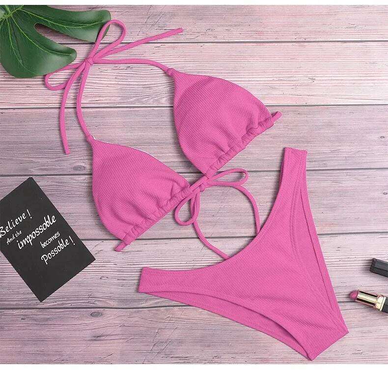 2023 Monochrome Sexy Women's Bikini Beach Suit Bathrobe Swimwear Z260206