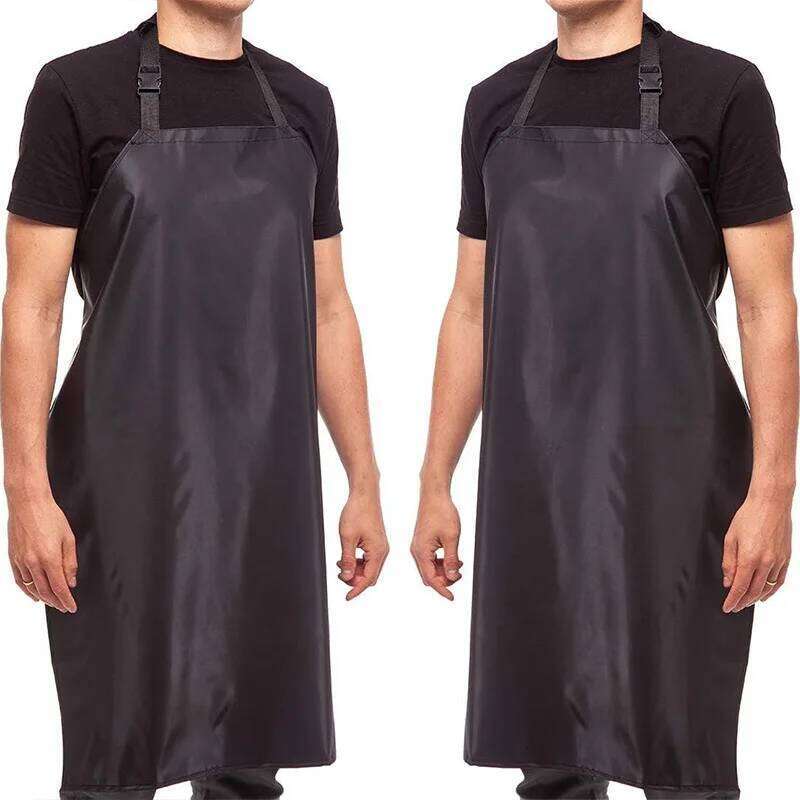 New Neck Adjustable Button Waterproof Apron Suitable for Both Men and Women Kitchen Dining Car Wash Shop Bib S260205