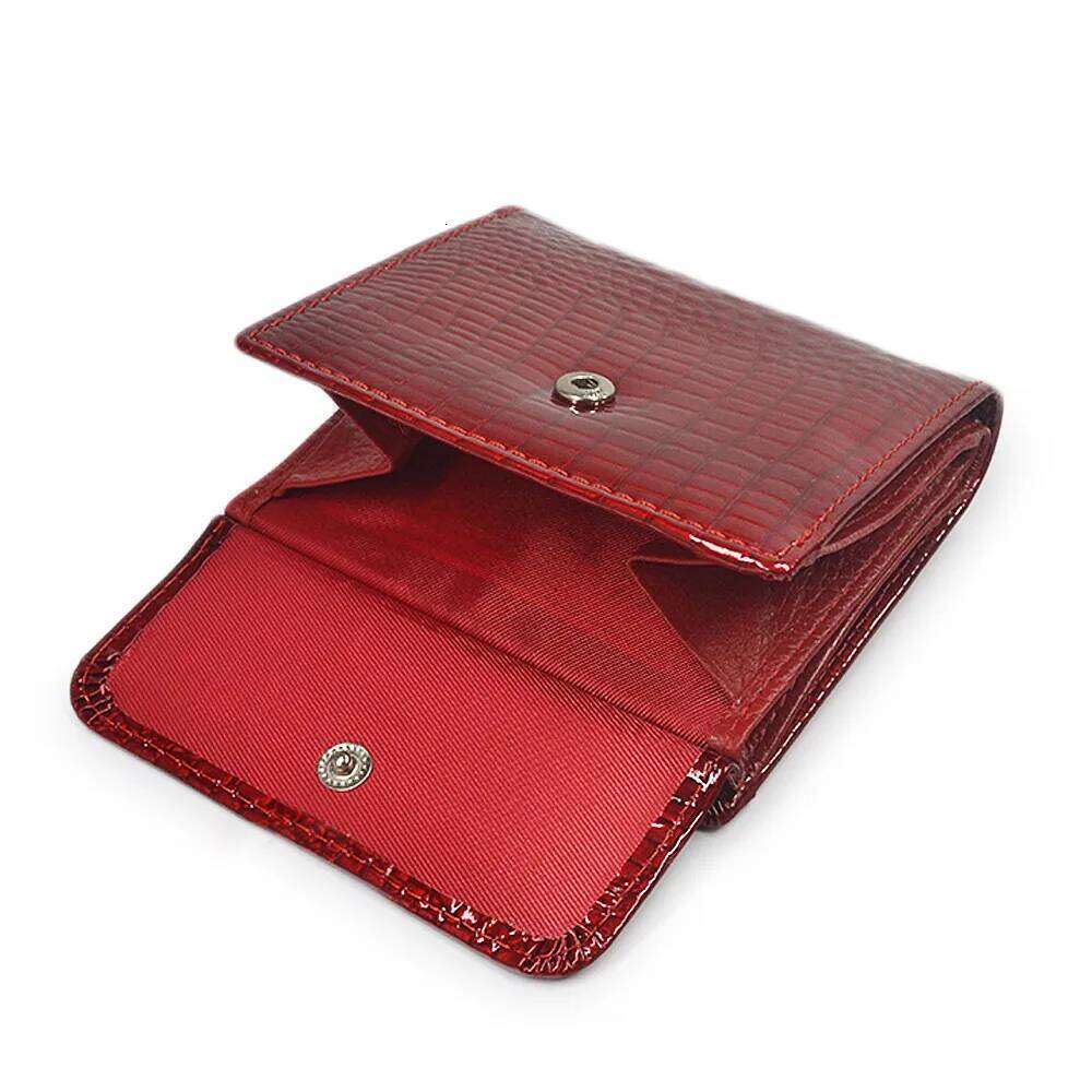 HH Women Wallet Patent Leather Lady Short Hasp Zipper Coin Card Holder Purse Mini Wallets Female Luxury Alligator Purses Clutch Y260206