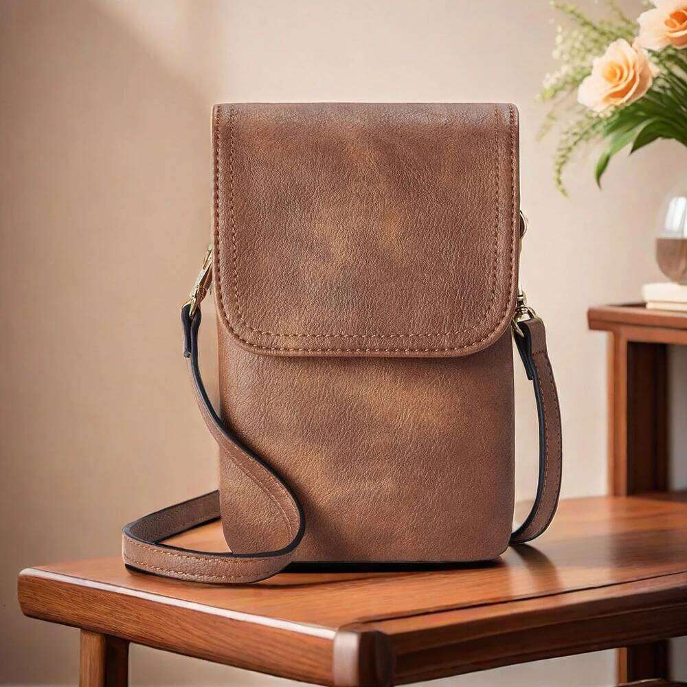 Fashionable and minimalist PU leather crossbody designer mobile phone change small bag women's single shoulder c XJ260129