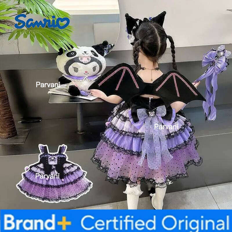 Sanrio in stock Halloween Cosplay Princess anime Kuromi Lolita Christmas Costume Dresses Puffy Skirt Suit Cute Girls Dress H260206 - view 5