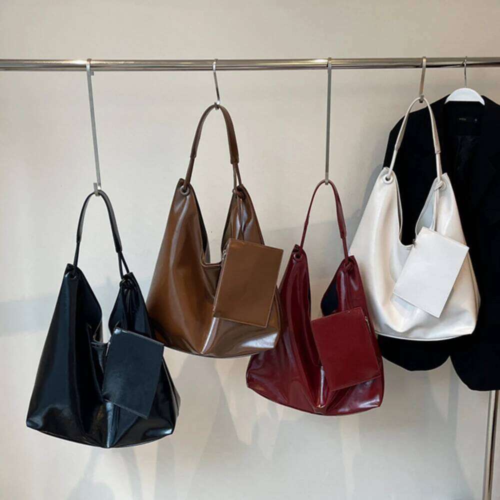 Retro PU Women's Shoulder Large Capacity Commuting Handbag with Small Purse High Quality Ladies Underarm Casual Tote Bag Y260205