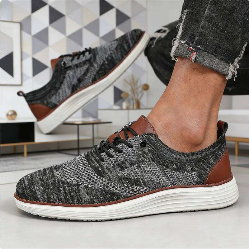 Men's Casual Sneakers Breathable Mesh Upper Lightweight Comfortable Walking Shoes Fashion Sole Soft Men Footwear Modern Style
