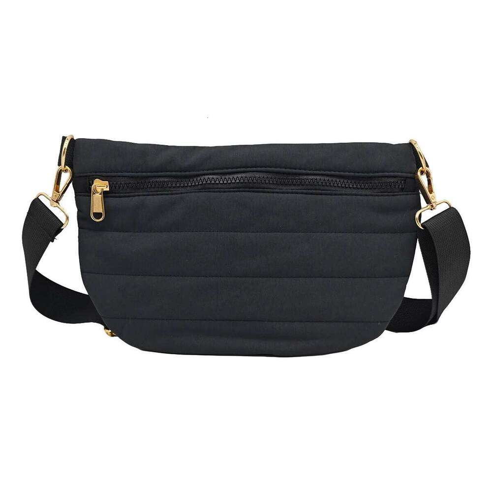 Ladies' Fashion Nylon Multi-Occasion Solid Color Single-Shoulder Bag, Adjustable Shoulder Strap Zipper Crossbody Bag XJ260129